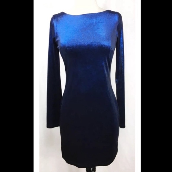 COPY - Free People Blue velvet dress - Picture 2 of 6